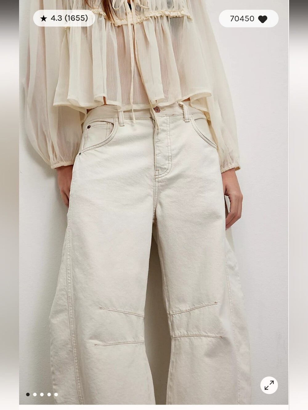 NWOT We the Free Good Luck Mid rise barrel jeans - Picture 2 of 16